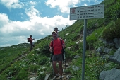 56 che diviene,salendo, traccia, salgono al Passo del Re e Cima Leten
